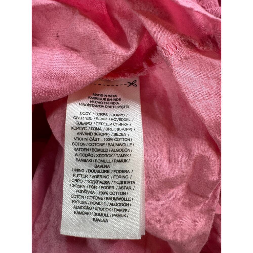 Lauren Ralph Lauren Pink Textured Cotton Shirt Dress Size 16 Pockets Maxi Plus - Picture 6 of 7